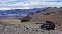 Ulgii pilsēta, Altay Tavan Bogd nacionālais parks, Hoton nuur un Hurgan nuur ezeri, akmeņainais kalnu trofi.